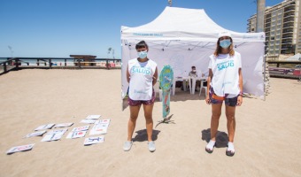 YA ESTN EN FUNCIONAMIENTO DOS POSTAS SANITARIAS EN LA PLAYA